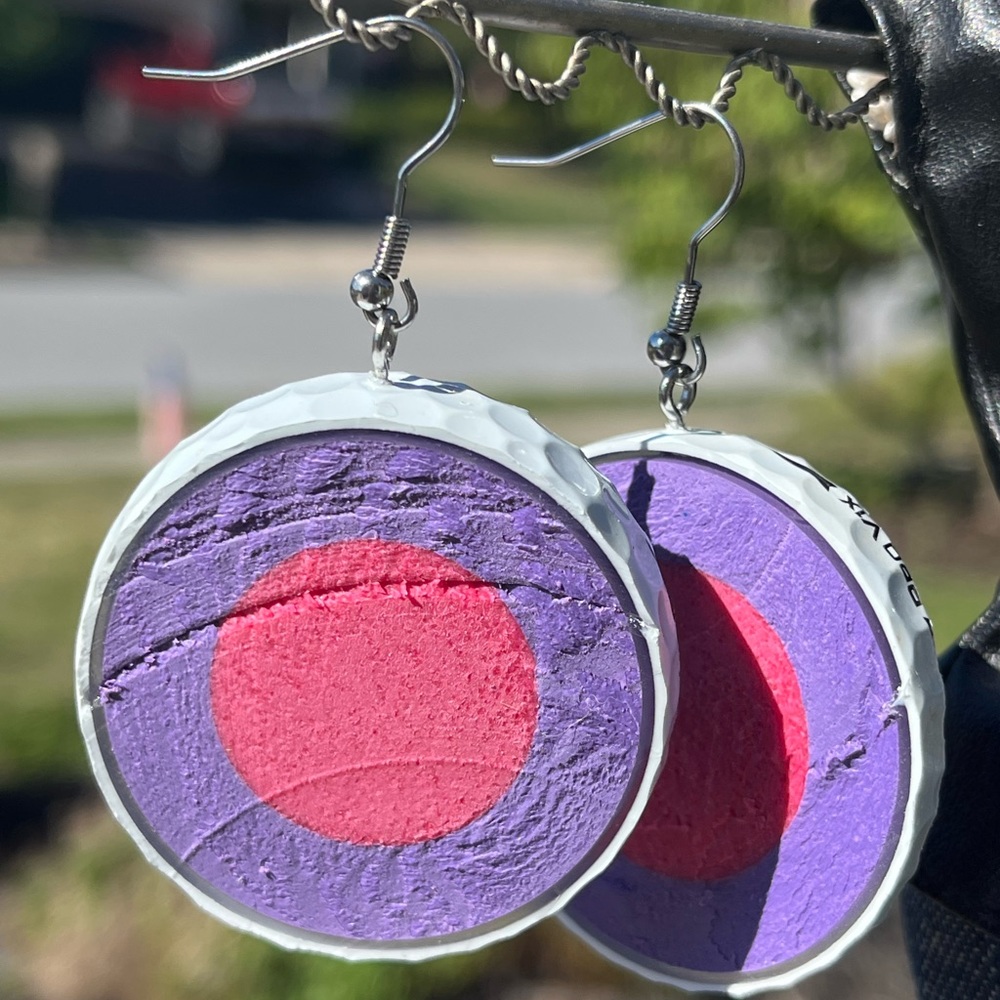 Golf Ball Earring